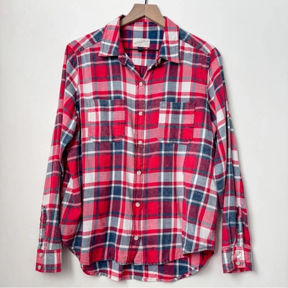 Universal Thread Red and Blue Plaid Women's Blazer - Picture 1 of 4